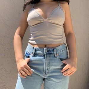 Urban Outfitters Grey V-Neck Tanktop